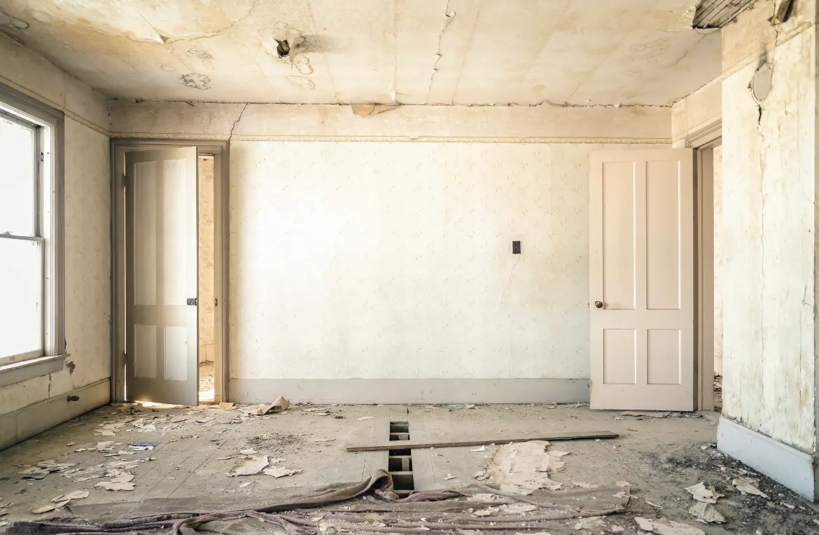 Waste disposal crew managing a cleanout project in El Reno