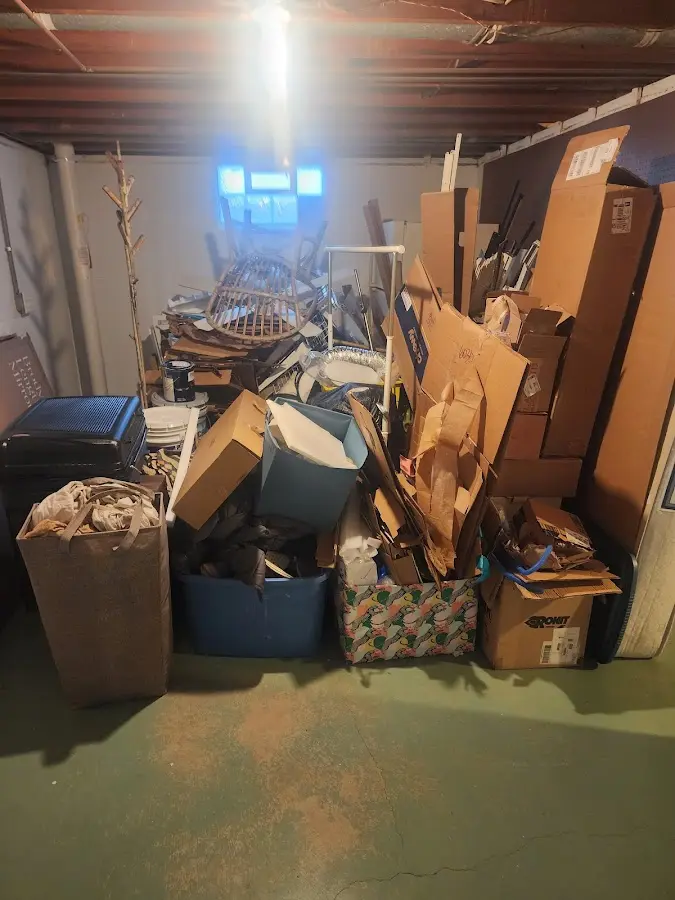 Roll-off dumpster container at job site for Cleanout Dumpster Rental in El Reno